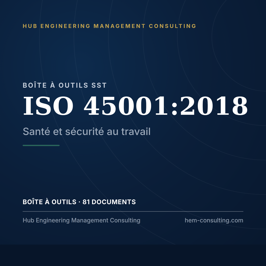 Boîte à outils ISO 45001:2018, prête pour l'audit