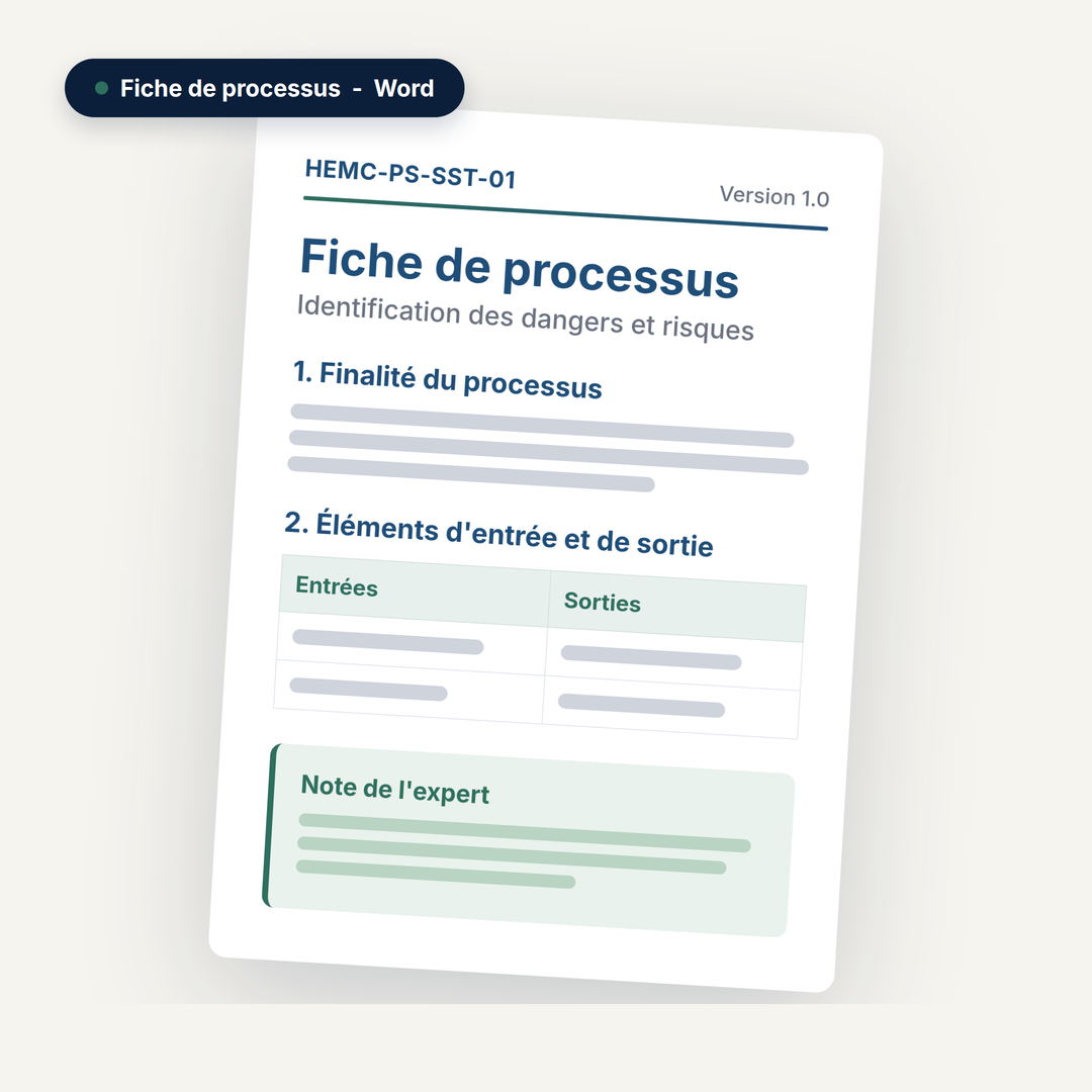 Système de management de la santé et sécurité au travail ISO 45001:2018 : documentation complète 3