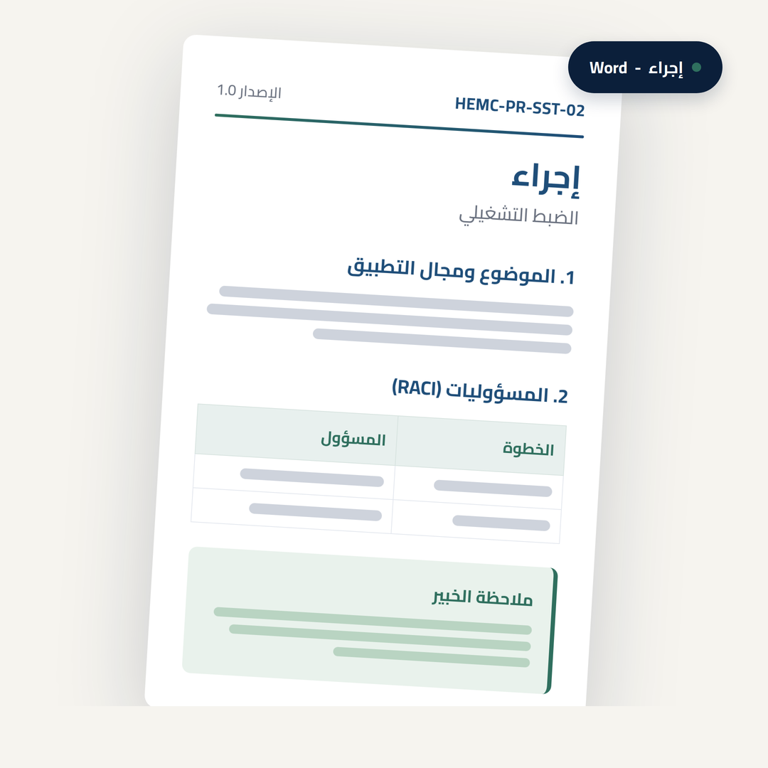 نظام إدارة الصحة والسلامة المهنية الأيزو 45001:2018: الوثائق الكاملة 4