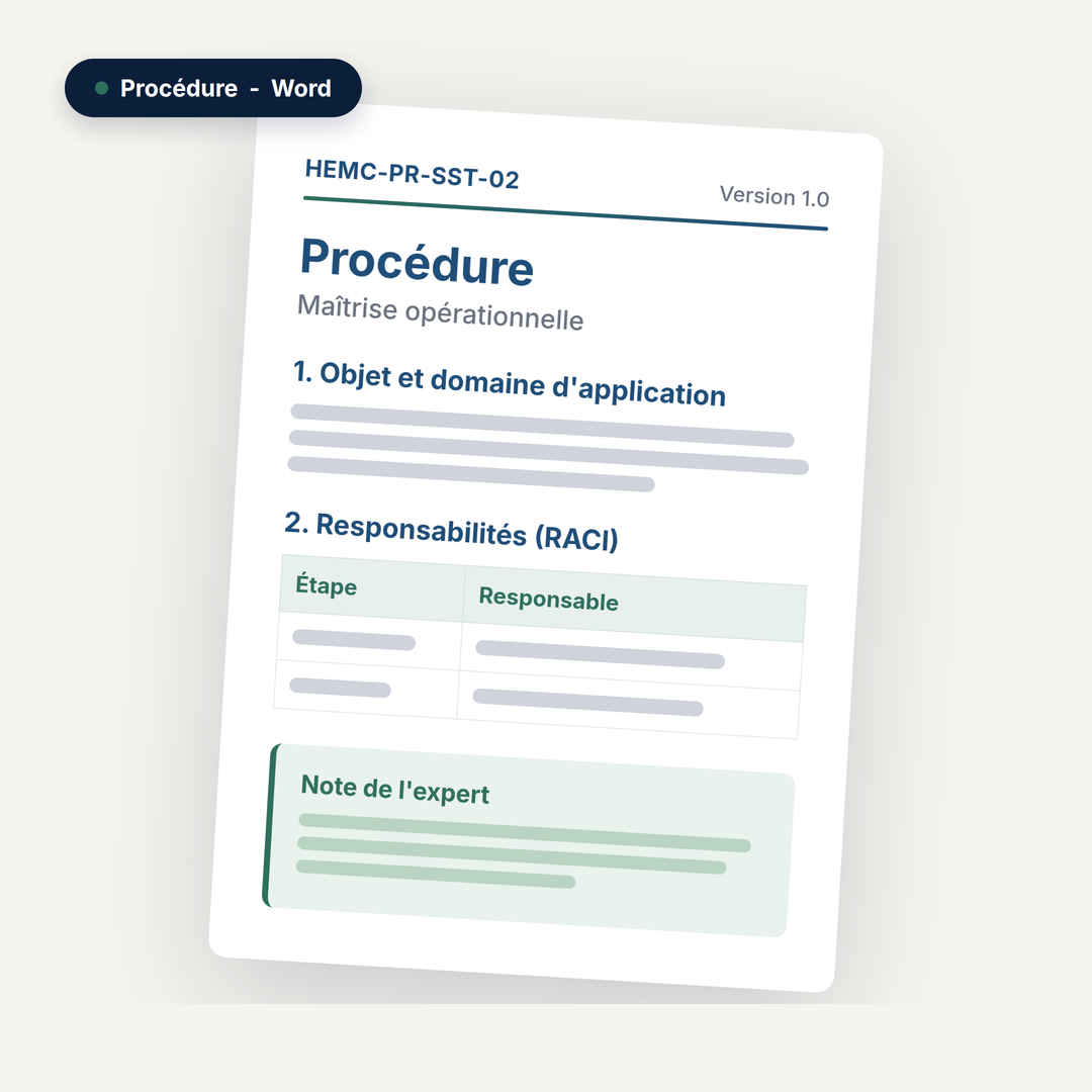 Système de management de la santé et sécurité au travail ISO 45001:2018 : documentation complète 4