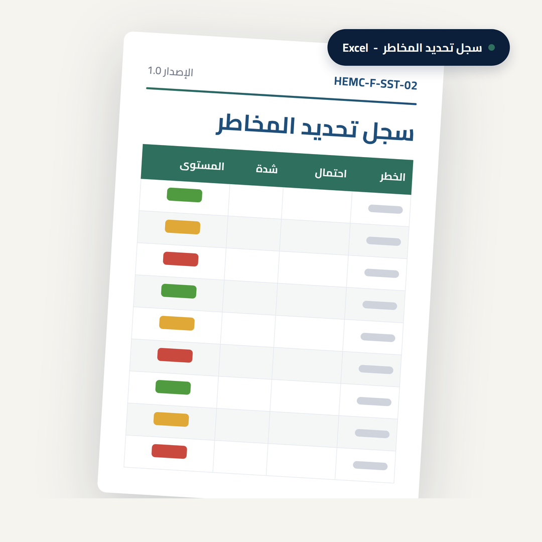 نظام إدارة الصحة والسلامة المهنية الأيزو 45001:2018: الوثائق الكاملة 5