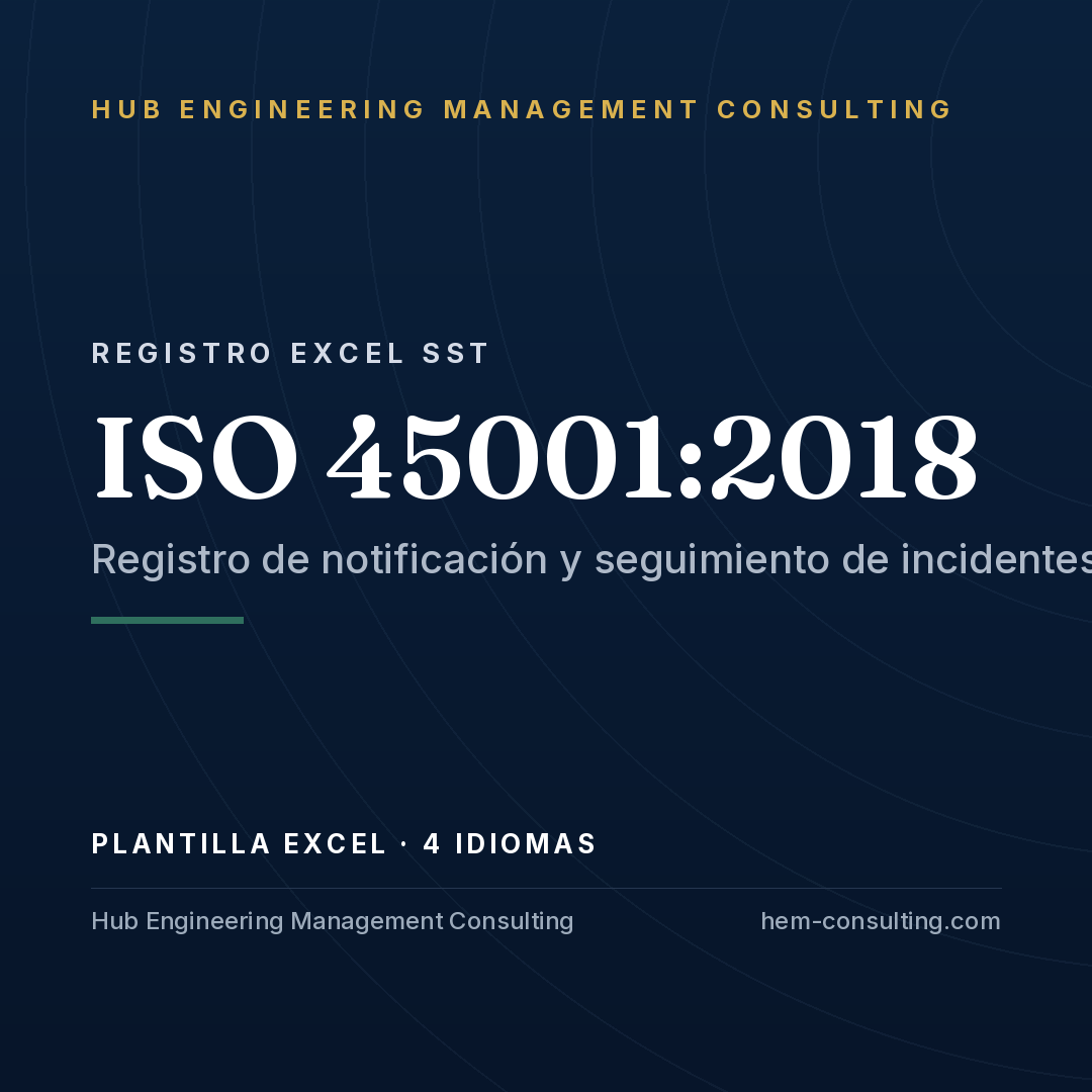 Registro de notificacion y seguimiento de incidentes SST · ISO 45001:2018