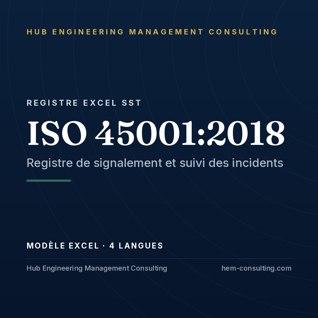 Registre de signalement et suivi des incidents SST · ISO 45001:2018
